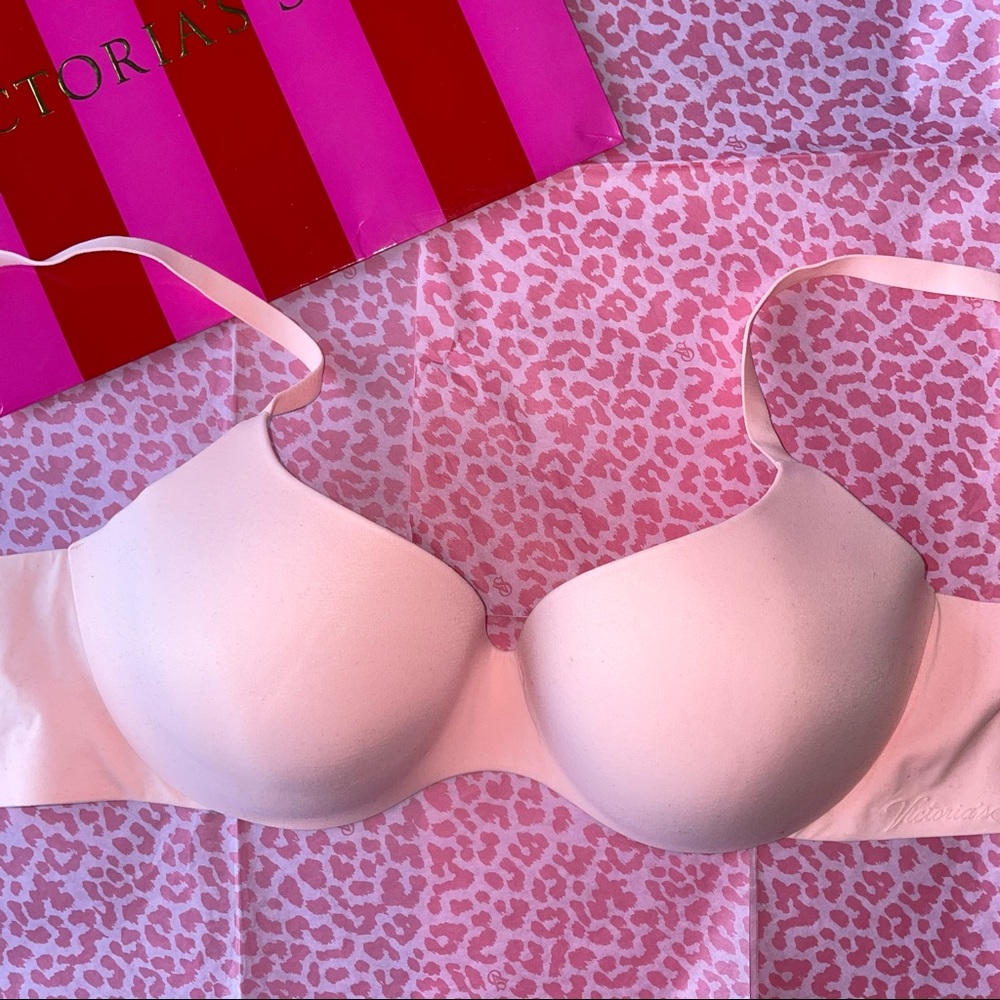 Victoria's Secret Lined Demi Bra Light Peach Size 36D - Picture 2 of 11